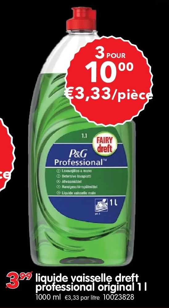 liquide vaisselle dreft professional original 1 l