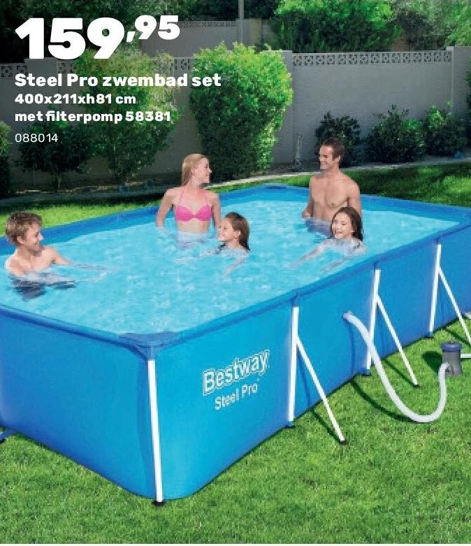 Steel Pro zwembad set 400x211xh81 cm