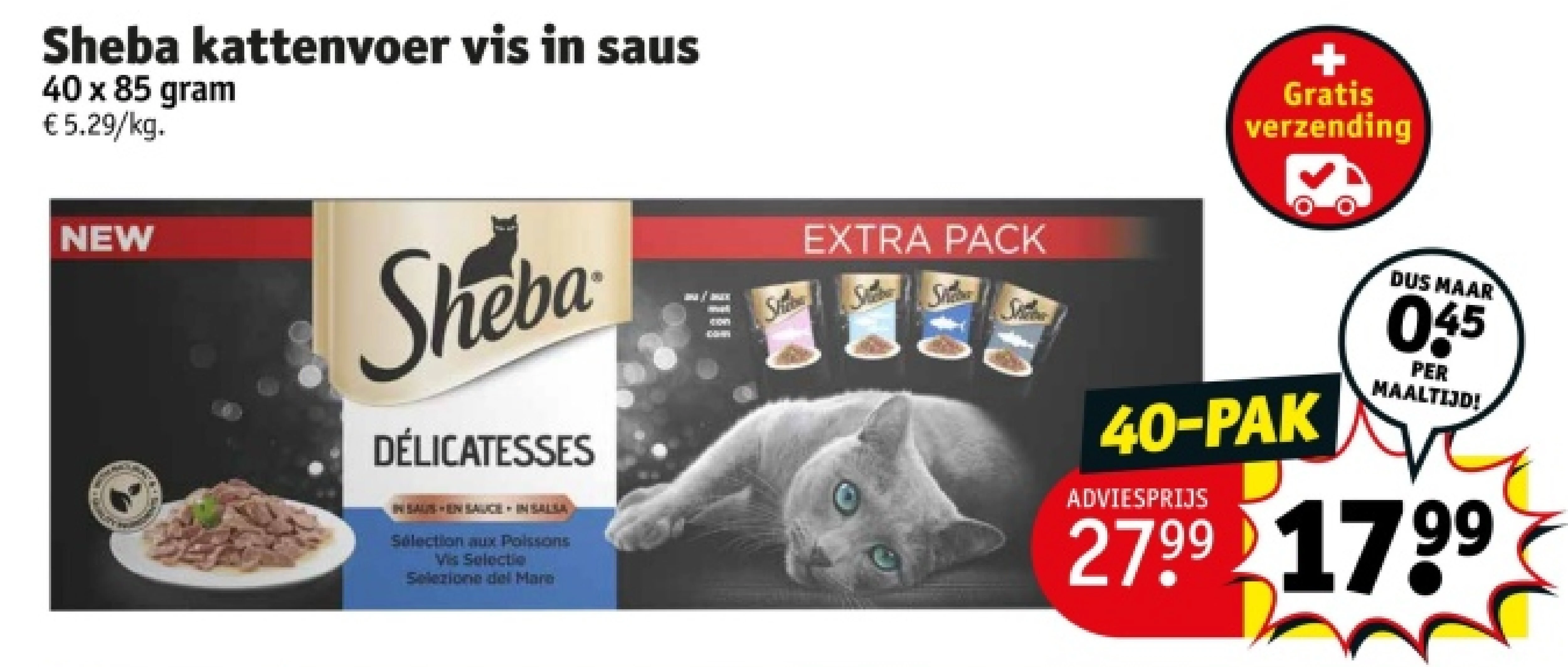 Sheba kattenvoer vis in saus