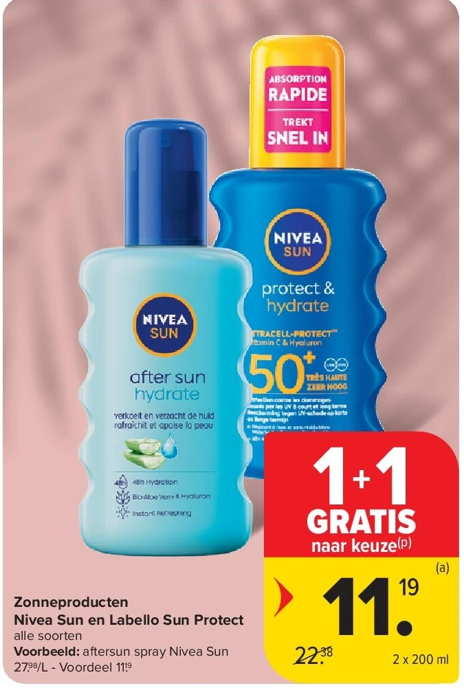 Zonneproducten Nivea Sun en Labello Sun Protect
