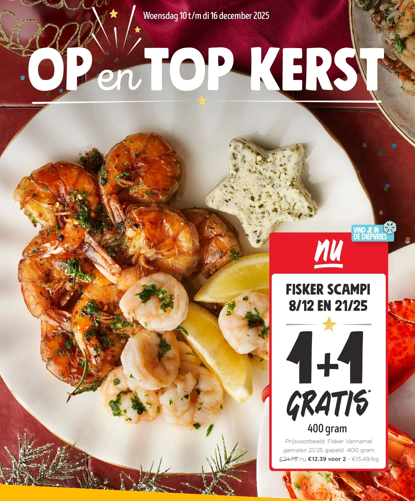 Fisker Vannamei garnalen 21/25 gepeld 400 gram