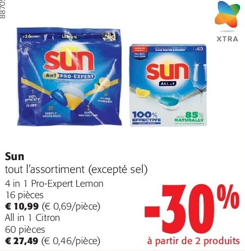 Sun tout l’assortiment (excepté sel
