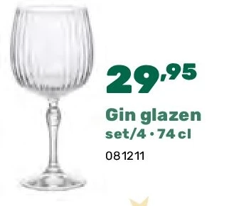 Gin glazen set/4 • 74 cl