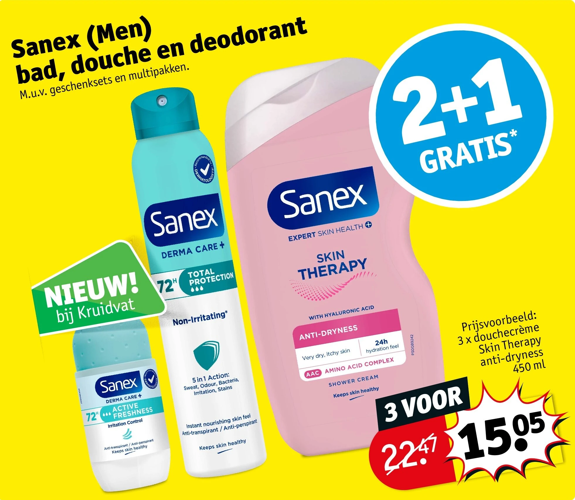 Sanex (Men) bad, douche en deodorant