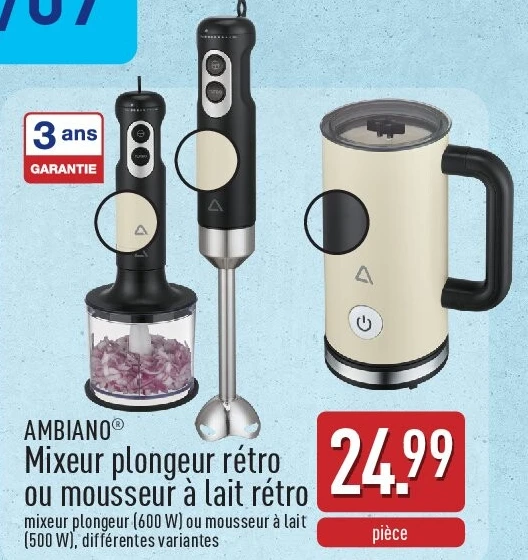 Mixeur plongeur rétro ou mousseur à lait rétro