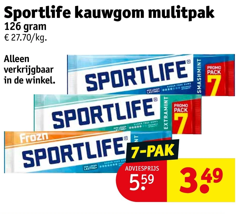 Sportlife kauwgom mulitpak