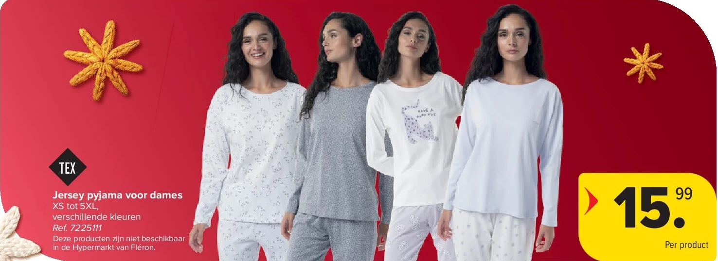 Jersey pyjama voor dames