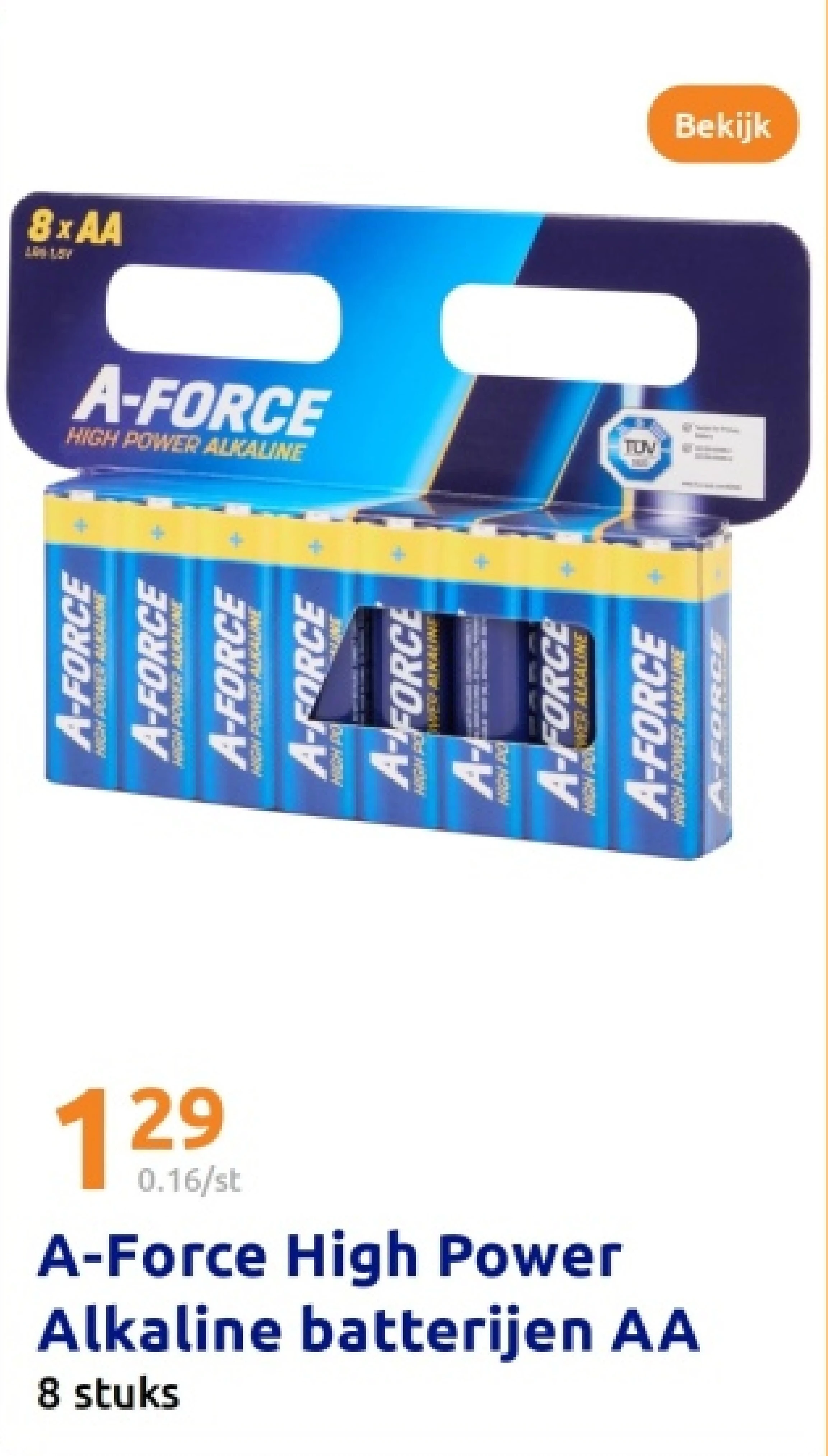 A-Force High Power Alkaline batterijen AA