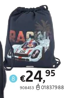 JACK PIERS SAC DE GYMNASTIQUE RACE