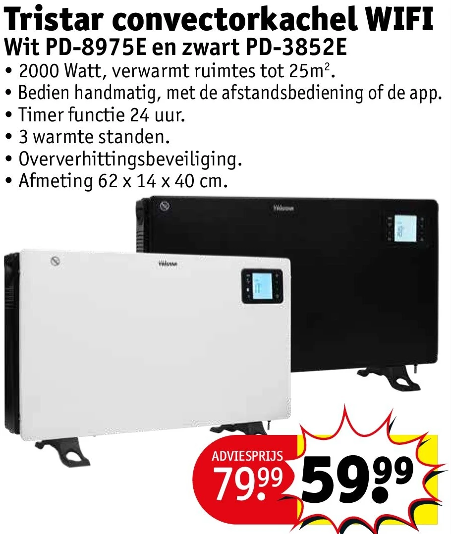 Tristar convectorkachel WIFI