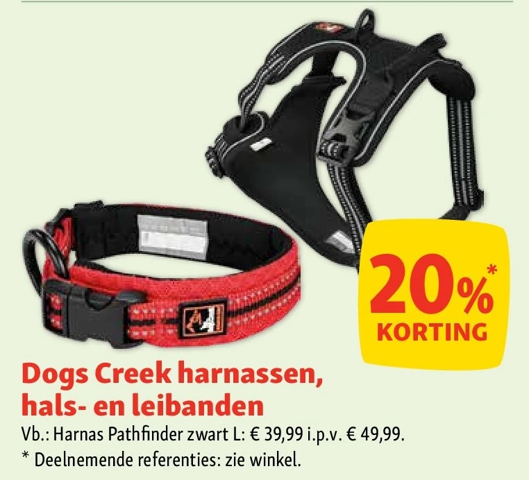 Dogs Creek harnassen, hals- en leibanden