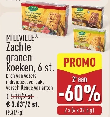 Zachte granen­ koeken, 6st.