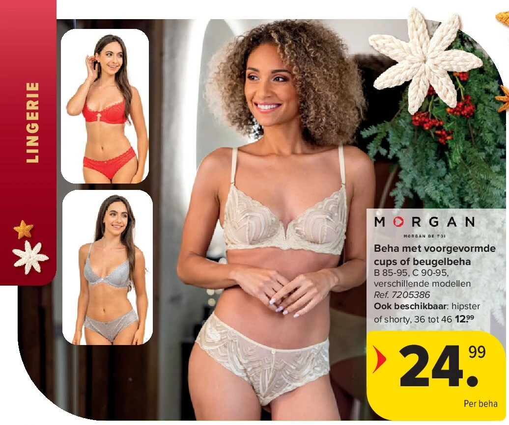 Beha met voorgevormde cups of beugelbeha