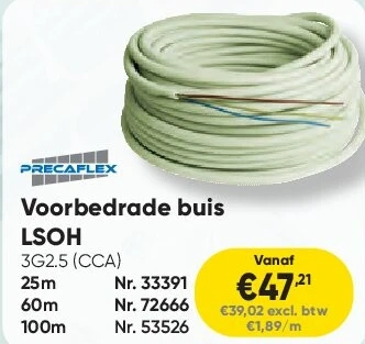 Voorbedrade buis LSOH