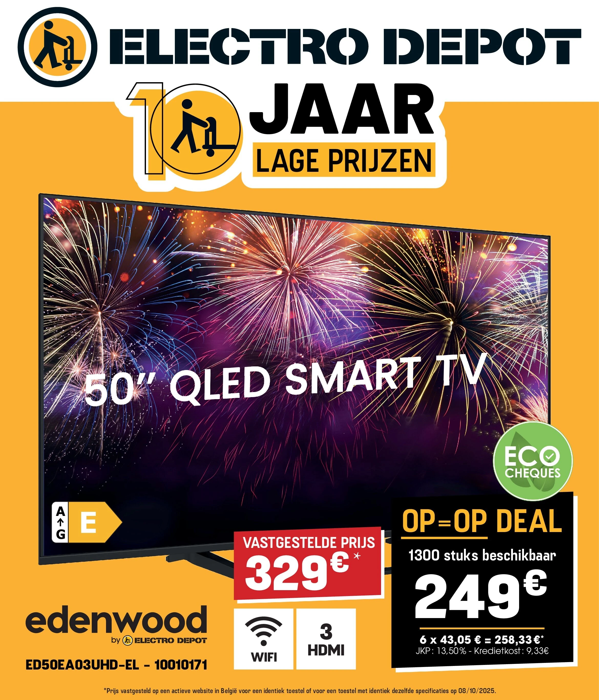 Edenwoo3d 50'' Qled Smart TV ED50EA03UHD-EL