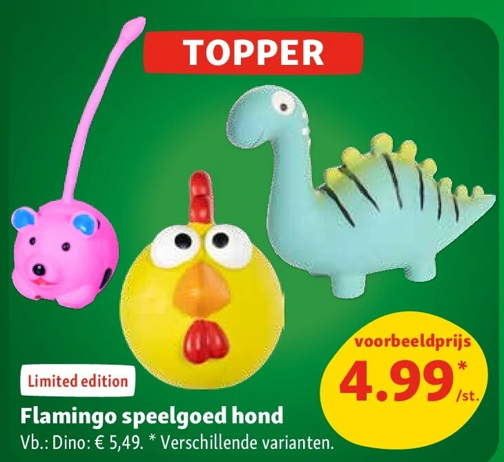 Flamingo speelgoed hond
