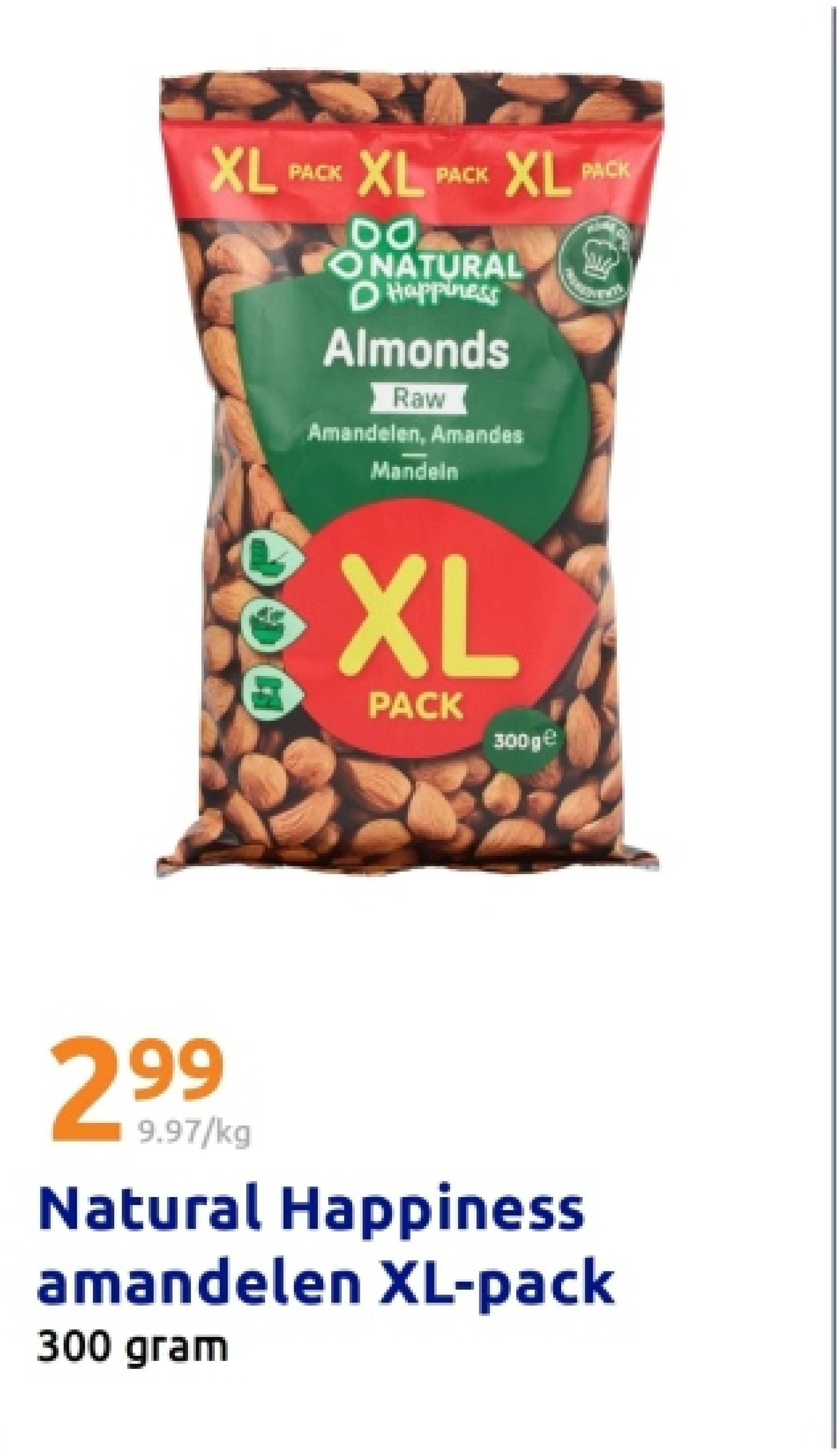 Natural Happiness amandelen XL-pack