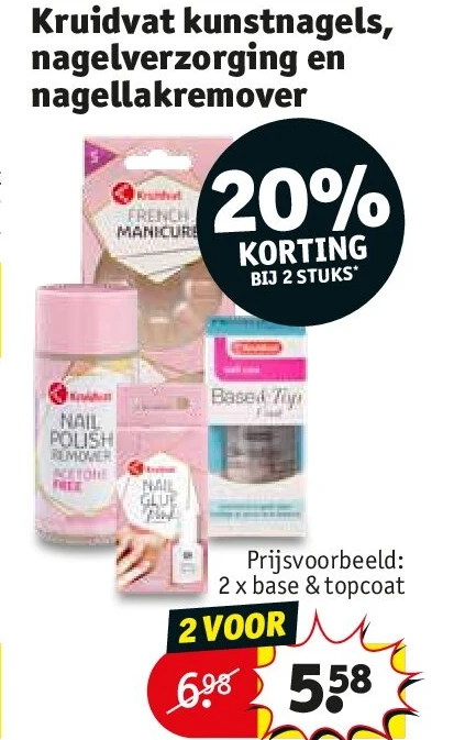 Kruidvat kunstnagels, nagelverzorging en nagellakremover