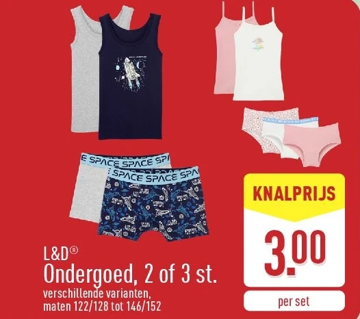 Ondergoed, 2of 3st.