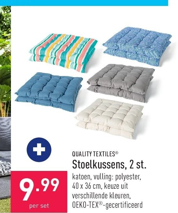 Stoelkussens, 2 st.