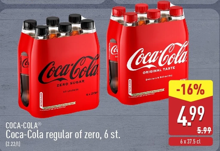 Coca-Cola regular of zero, 6 st.
