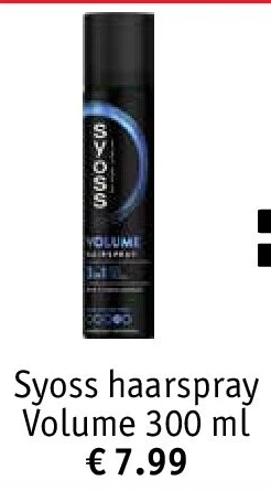 Syoss haarspray Volume 300 ml