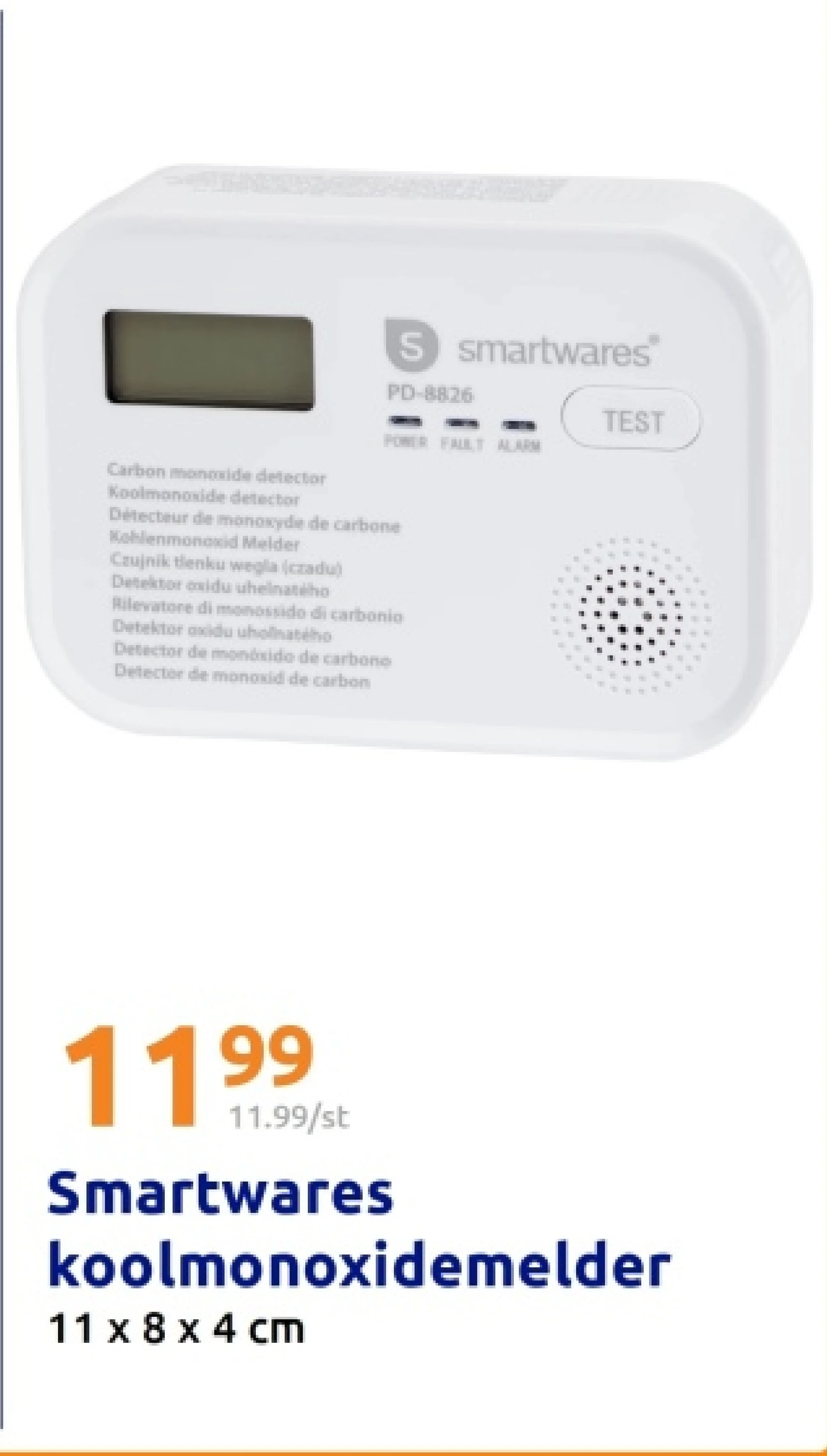 Smartwares koolmonoxidemelder