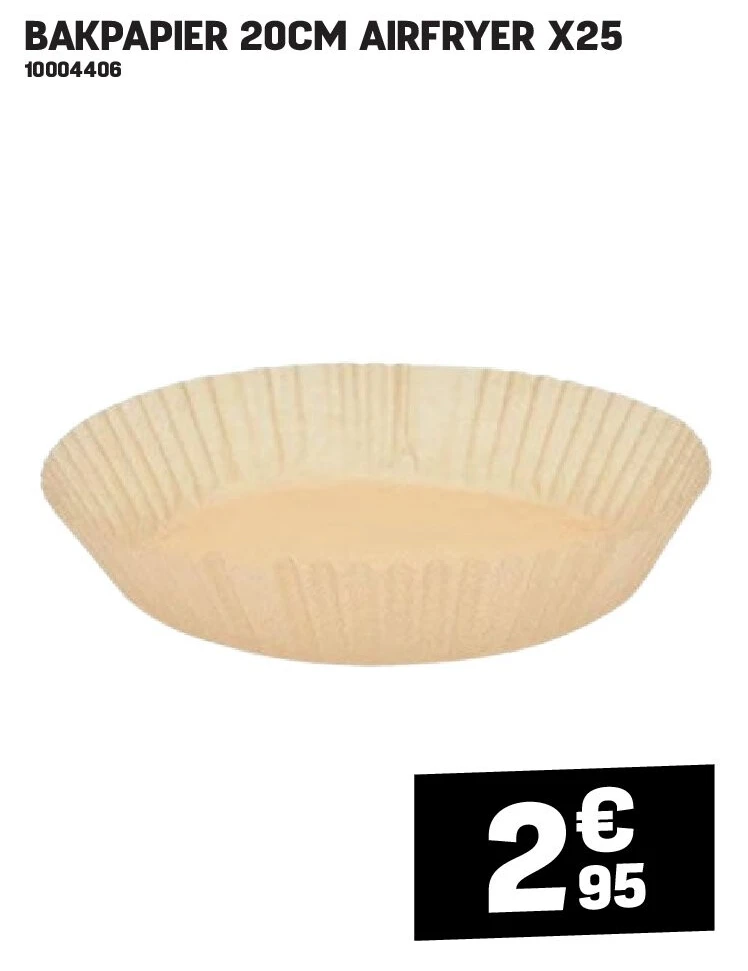 BAKPAPIER 20CM AIRFRYER X25
