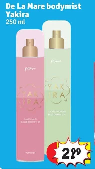 De La Mare bodymist Yakira