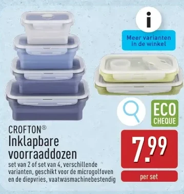 Inklapbare voorraaddozen