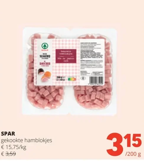 SPAR gekookte hamblokjes