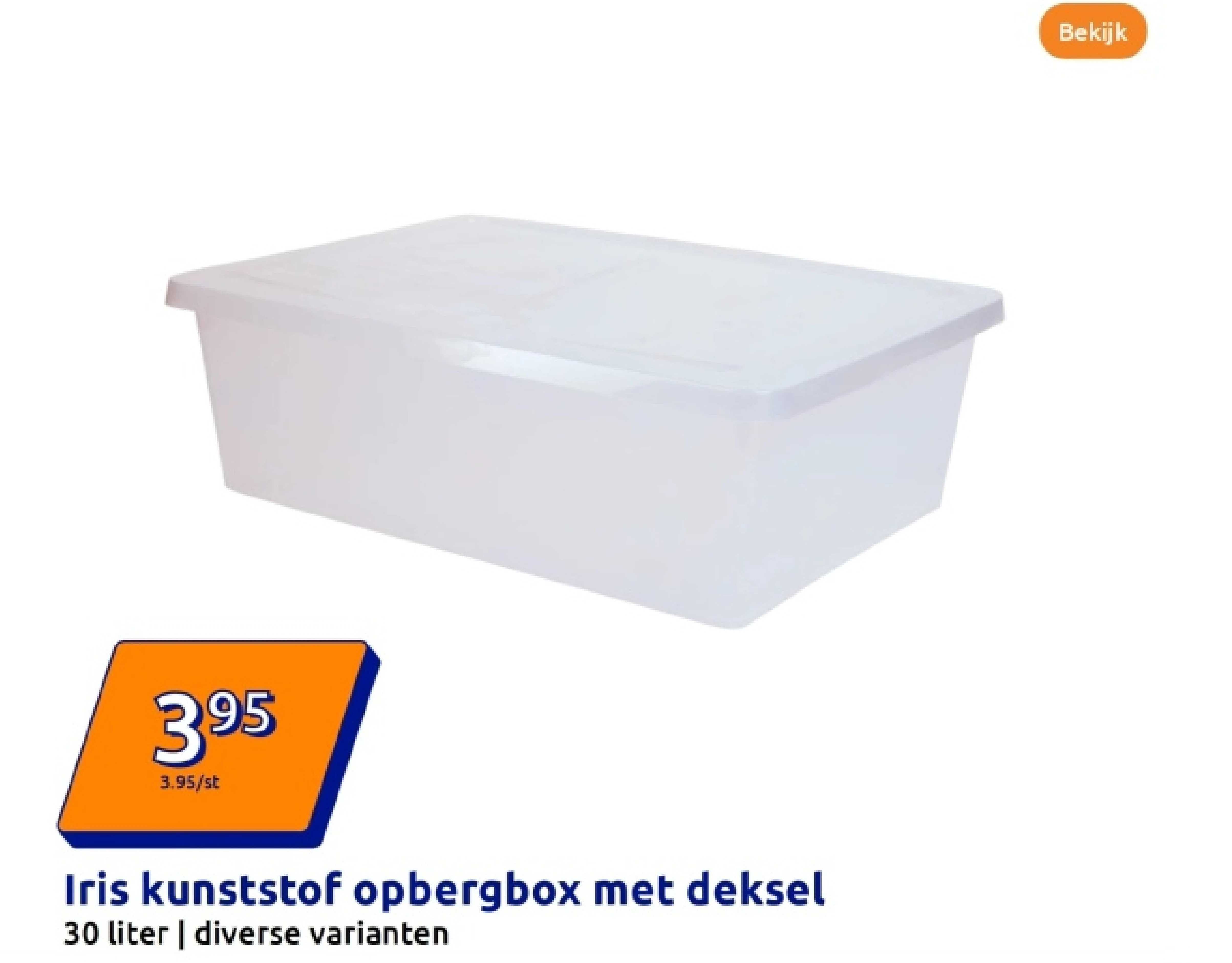 Iris kunststof opbergbox met deksel