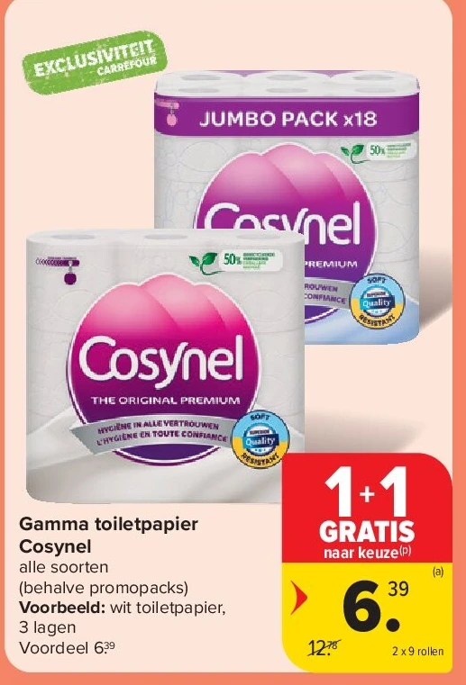 Gamma toiletpapier Cosynel