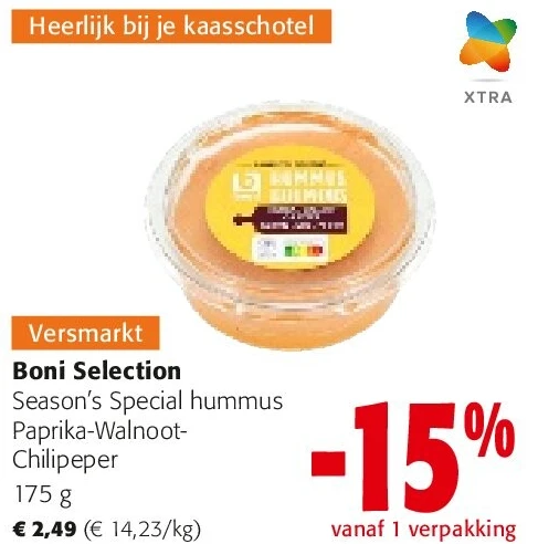 Boni Selection Season's Special hummus Paprika-WalnootChilipeper 175 g