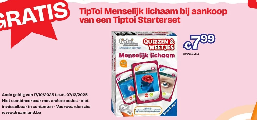 TipToi Menselijk lichaam bij aankoop van een Tiptoi Starterset