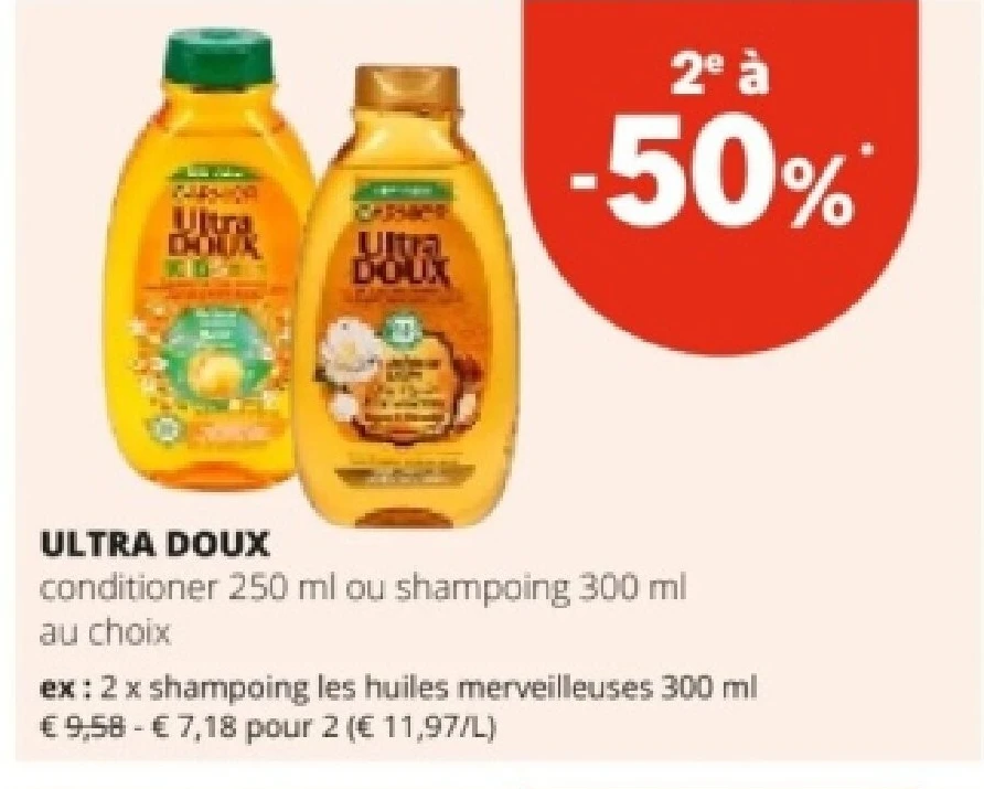ULTRA DOUX shampoing les huiles merveilleuses 300 ml