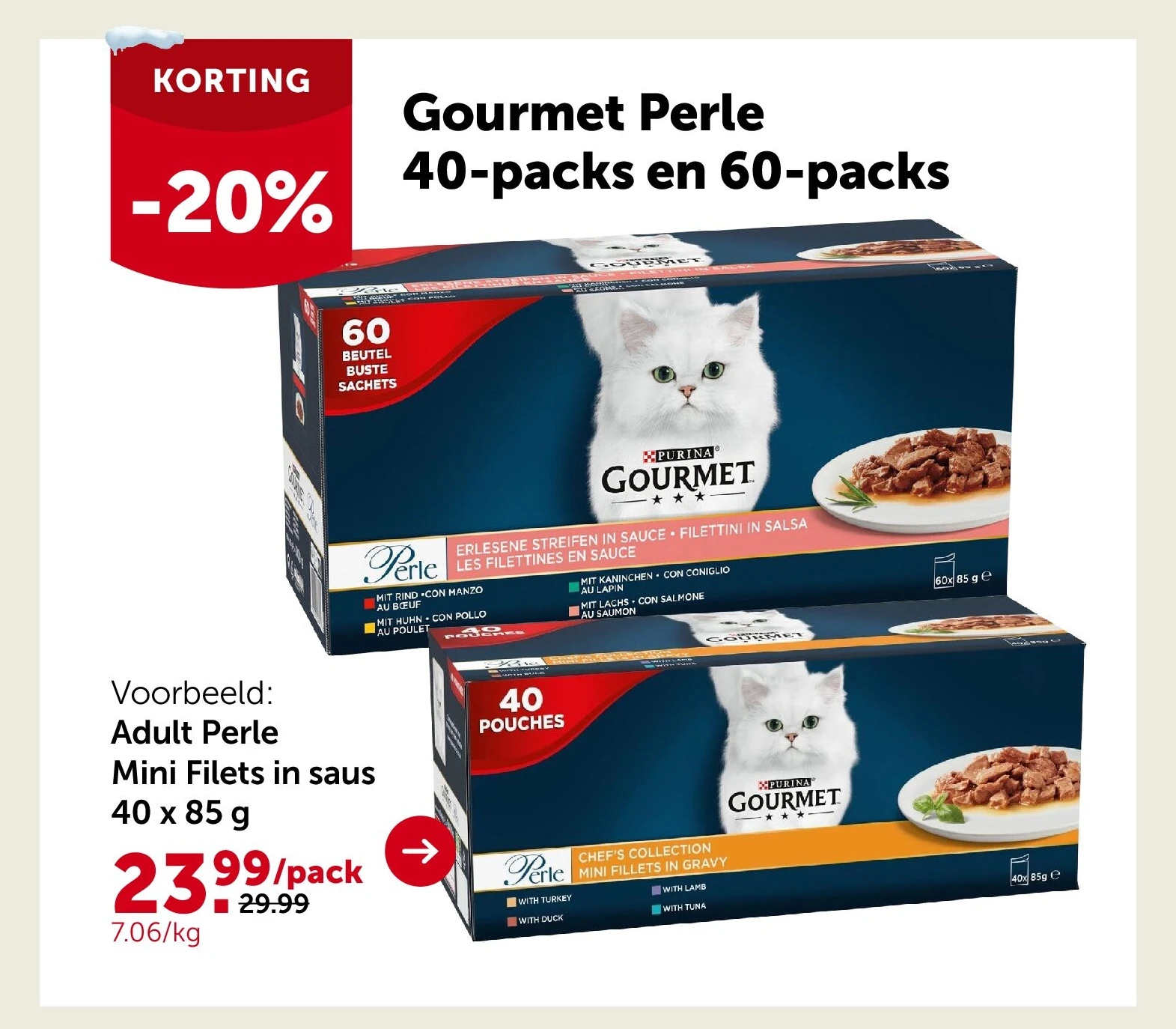 Adult Perle Mini Filets in saus 40 x 85 g