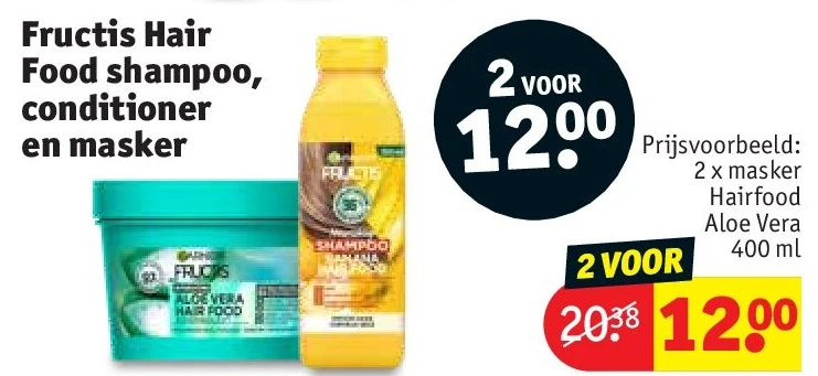 Fructis Hair Food shampoo, conditioner en masker