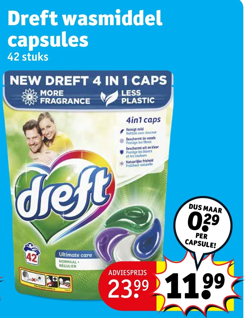 Dreft wasmiddel capsules