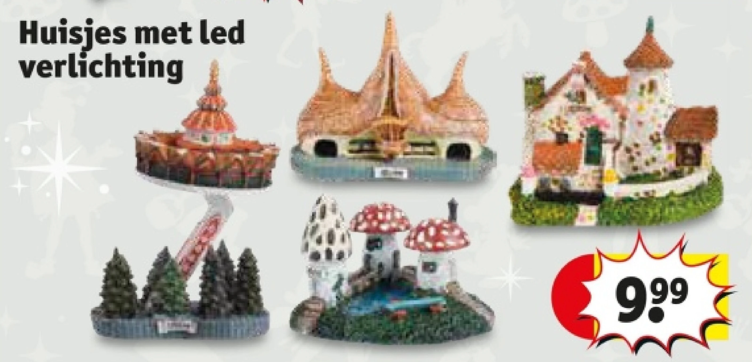 Huisjes met led verlichting