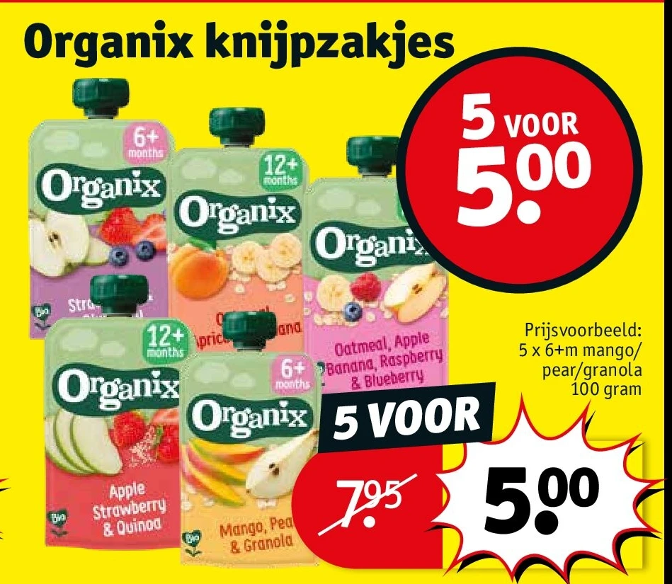 Organix knijpzakjes