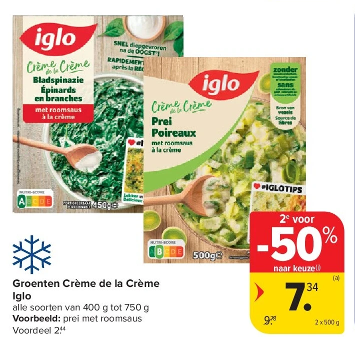 Groenten Crème de la Crème Iglo