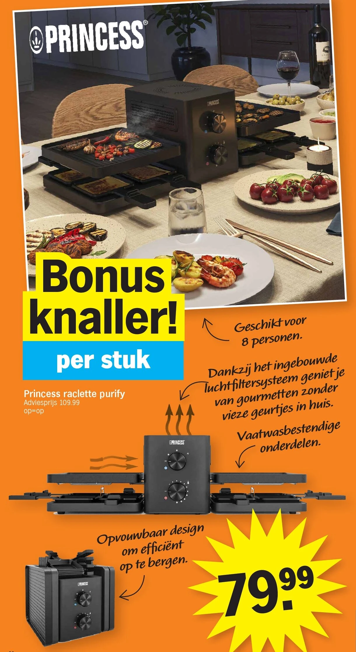 Princess raclette purify