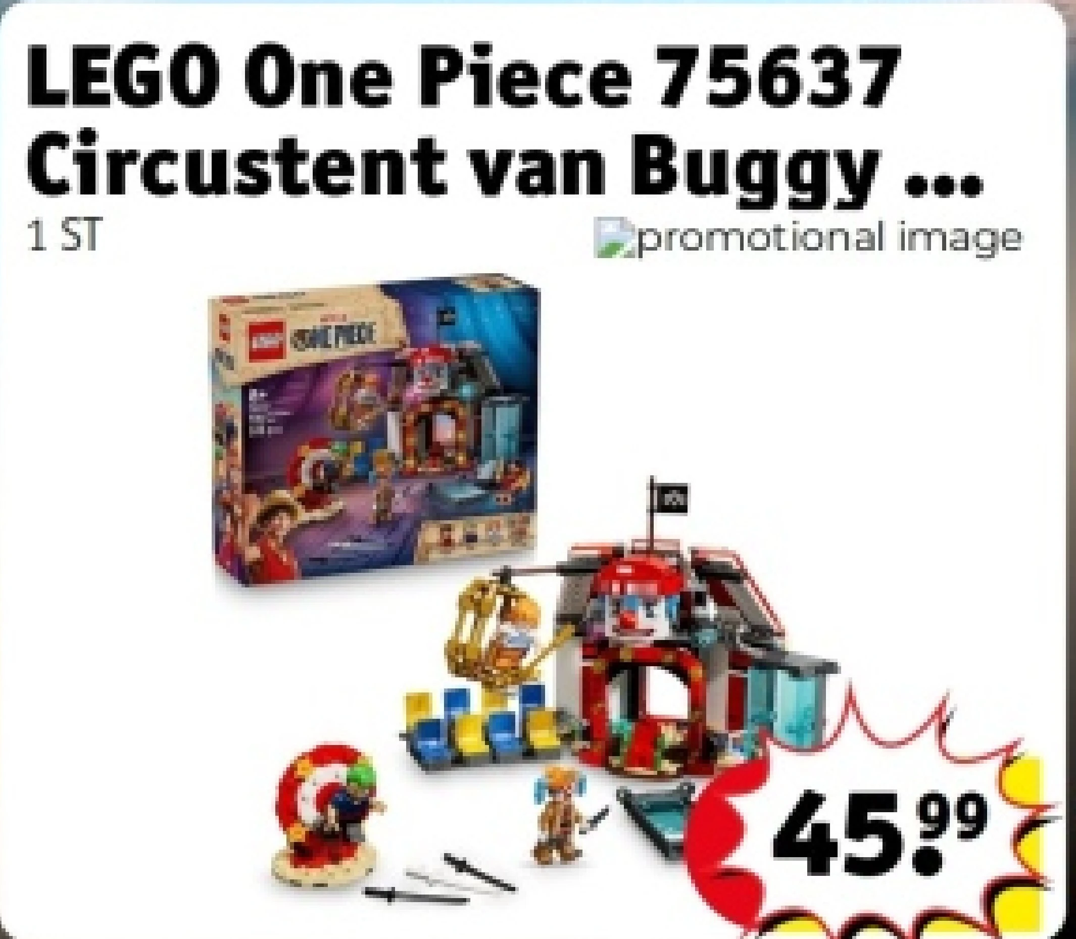 LEGO One Piece 75637 Circustent van Buggy de Clown