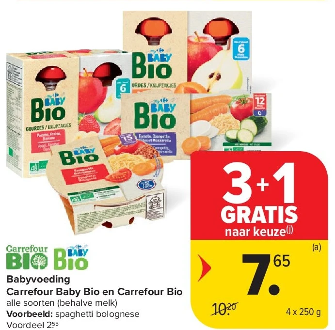 Babyvoeding Carrefour Baby Bio en Carrefour Bio
