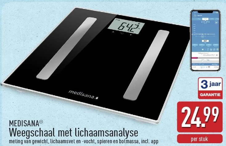 Weegschaal met lichaamsanalyse