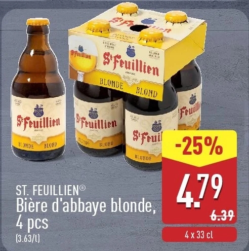 Bière d'abbaye blonde, 4pcs