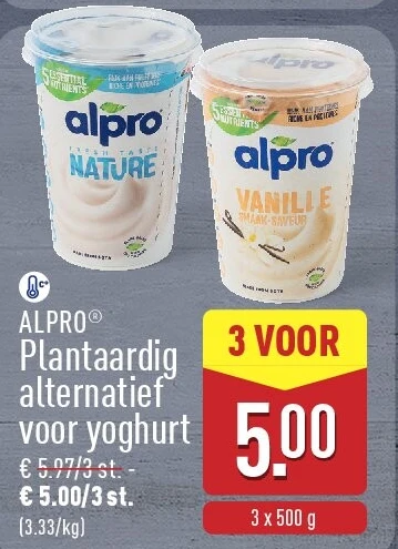 Plantaardig alternatief voor yoghurt