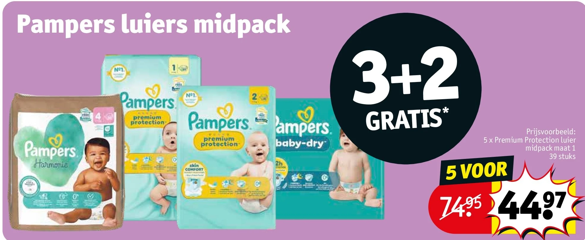 Pampers luiers midpack