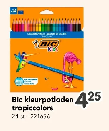 Bic kleurpotloden tropiccolors 24 st